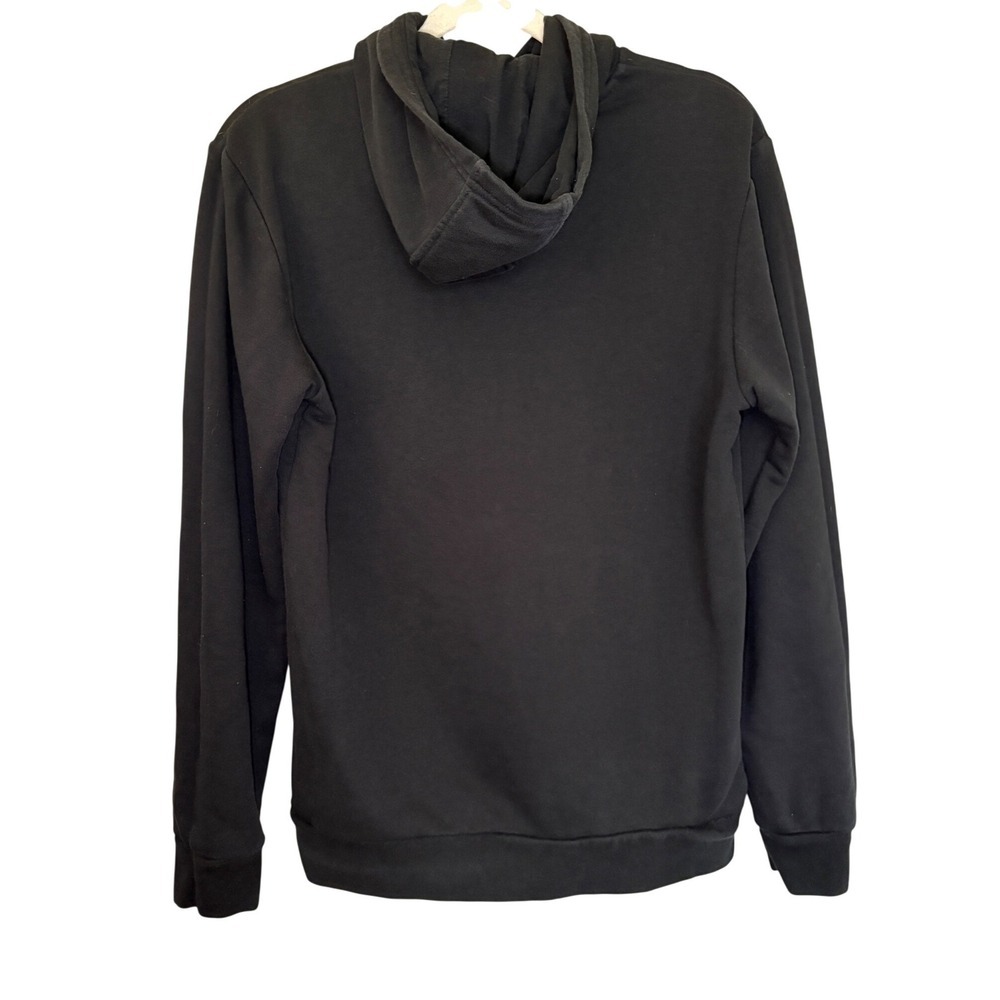 Adidas Trefoil Logo Hoodie Black Pullover Sweatshirt Mens Size Small - Picture 2 of 8